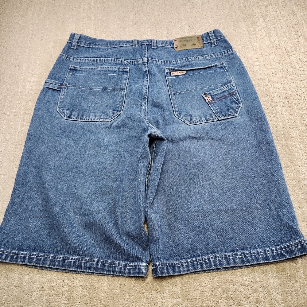 Vintage Y2K Baggy Shorts Men 36 Brooklyn Carpenter Wide Leg Skater Jorts Jean